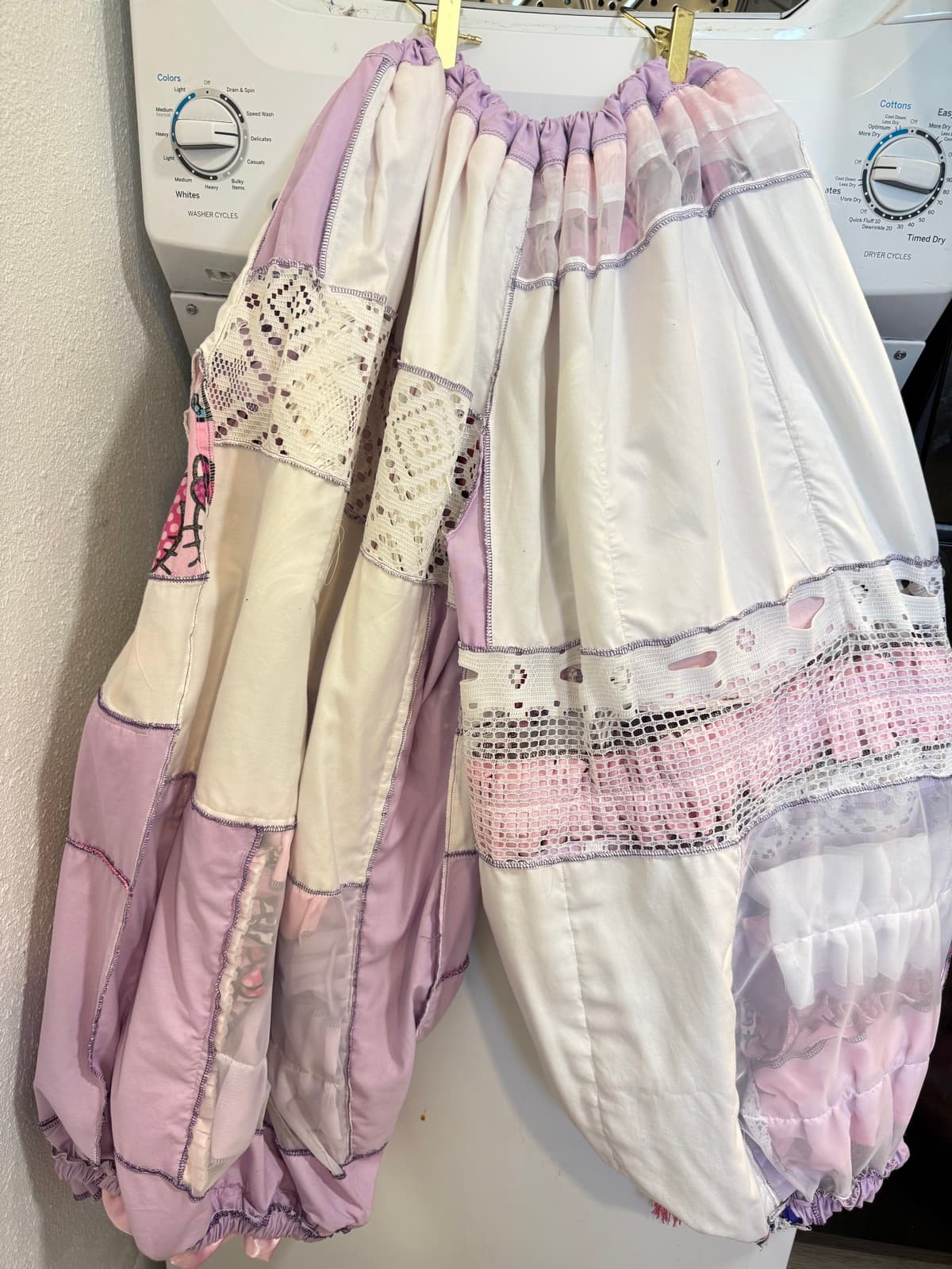 A Kaosu piece hung up for washing